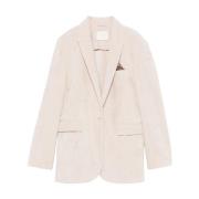 Circolo 1901 Corduroy Jacket Cream Beige, Dam