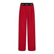 Co'Couture Flame Logo Byxor Straight-leg Kvalitet Red, Dam