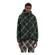 Burberry Rutig Fleece Huva Jacka Green, Herr