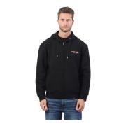 Guess Svart Hoodie Med Dragkedja Black, Herr