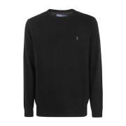 Ralph Lauren Svart Pullover Med Rund Hals Black, Herr