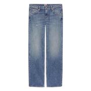 Tommy Hilfiger Distressed Denim Straight Jeans Blue, Dam