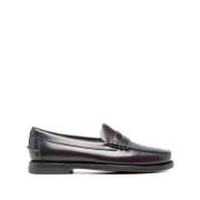 Sebago Brun Läder Slip-On Sandaler Red, Dam