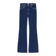 Tommy Jeans Flared High Waist Blå Denim Jeans Blue, Dam