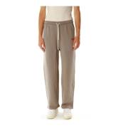 American Vintage Casual Sweatpants med Elastisk Midja Brown, Dam