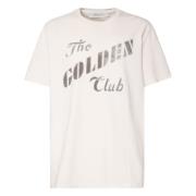 Golden Goose Vintage Front Print Bomull T-shirt Kräm White, Herr