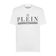 Philipp Plein Snygg Grafisk T-shirt Fadcmtk Stil White, Herr