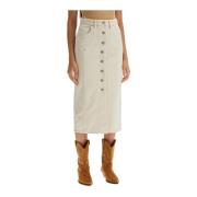 Isabel Marant Étoile Denim Vandy Pennkjol Beige, Dam