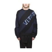 Juun.J Oversized Crewneck Sweatshirt Black, Herr