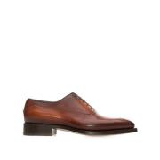 Santoni Klassiska Oxford Skor i Svart Läder Brown, Herr