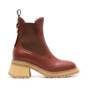 Moncler Stiliga Ankelboots Brown, Dam