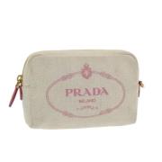 Prada Vintage Pre-owned Canvas plnbcker Beige, Dam