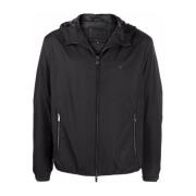 Emporio Armani Svart Nylon Blouson Jacka Black, Herr