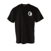 Versace Svart T-shirt 100% bomull herr Black, Herr