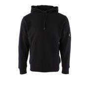 C.P. Company Marinblå Diagonal Fleece Hoodie för Herrar Blue, Herr