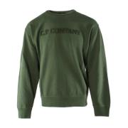 C.p. Company Grön Bomullströja Diagonal Fleece Green, Herr