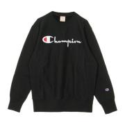 Champion Svart Lätt Crewneck Sweatshirt Black, Herr