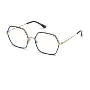 Tom Ford Modeglasögon Svart Ram Ft5615-B Black, Dam