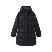 Woolrich Svart Puffer Parka för Kvinnor Black, Dam