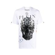 Philipp Plein Skalle-T-shirt med kristaller White, Herr