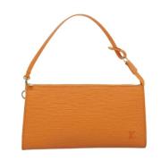 Louis Vuitton Vintage Pre-owned Laeder kuvertvskor Orange, Dam