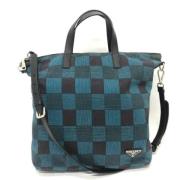 Prada Vintage Pre-owned Tyg prada-vskor Blue, Dam