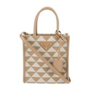 Prada Stilren Läder Väska Beige, Dam