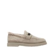 Brunello Cucinelli Vita lädersandaler med dekorerad rem Beige, Dam