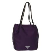 Prada Vintage Pre-owned Tyg handvskor Purple, Dam