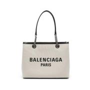 Balenciaga Canvas Liten Toteväska Beige, Dam