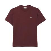 Lacoste Herr Bomull T-shirt Burgundy Brown, Herr