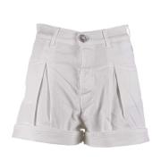 Replay Diamant Pärla Baggy Denim Shorts White, Dam