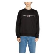 Tommy Jeans Logo Sweatshirt Höst/Vinter Kollektion Bomull Black, Herr