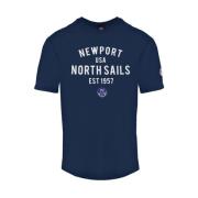 North Sails Kortärmad Blå Navy T-shirt Blue, Herr