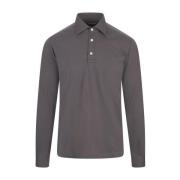 Kiton Grå långärmad polotröja Gray, Herr