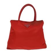 Prada Vintage Pre-owned Canvas prada-vskor Red, Dam