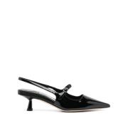 Jimmy Choo Svart Lackläder Didi Slingbacks Black, Dam