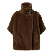 Pinko Eco-Fur Coat Brown, Dam