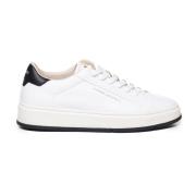 Crime London Vita Lädersneakers med Bandula White, Herr