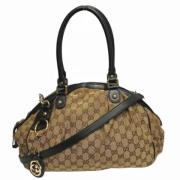 Gucci Vintage Pre-owned Canvas gucci-vskor Beige, Dam