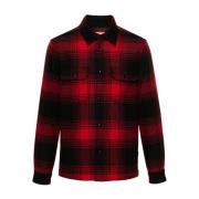 Woolrich Röd Rutig Vadderad Skjorta Red, Herr