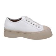 Marni Vita Sneakers med Tjock Gummisula White, Dam