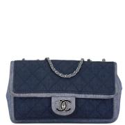 Chanel Vintage Pre-owned Denim chanel-vskor Blue, Dam