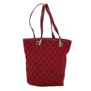 Gucci Vintage Pre-owned Canvas totevskor Red, Dam