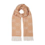 Liu Jo Jacquard Monog Stola Brown, Dam