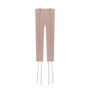 Andrea Adamo Stretchleggings med ribbat tyg Beige, Dam