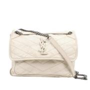 Yves Saint Laurent Vintage Pre-owned Laeder axelremsvskor Beige, Dam