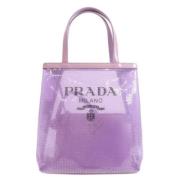 Prada Vintage Pre-owned Tyg prada-vskor Purple, Dam