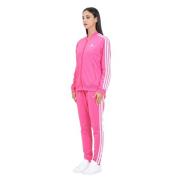 Adidas Essentials 3-Stripes fuchsia sportdräkt Pink, Dam