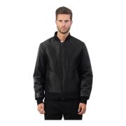 Guess Svart fejkpälsjacka Fullzip Black, Herr